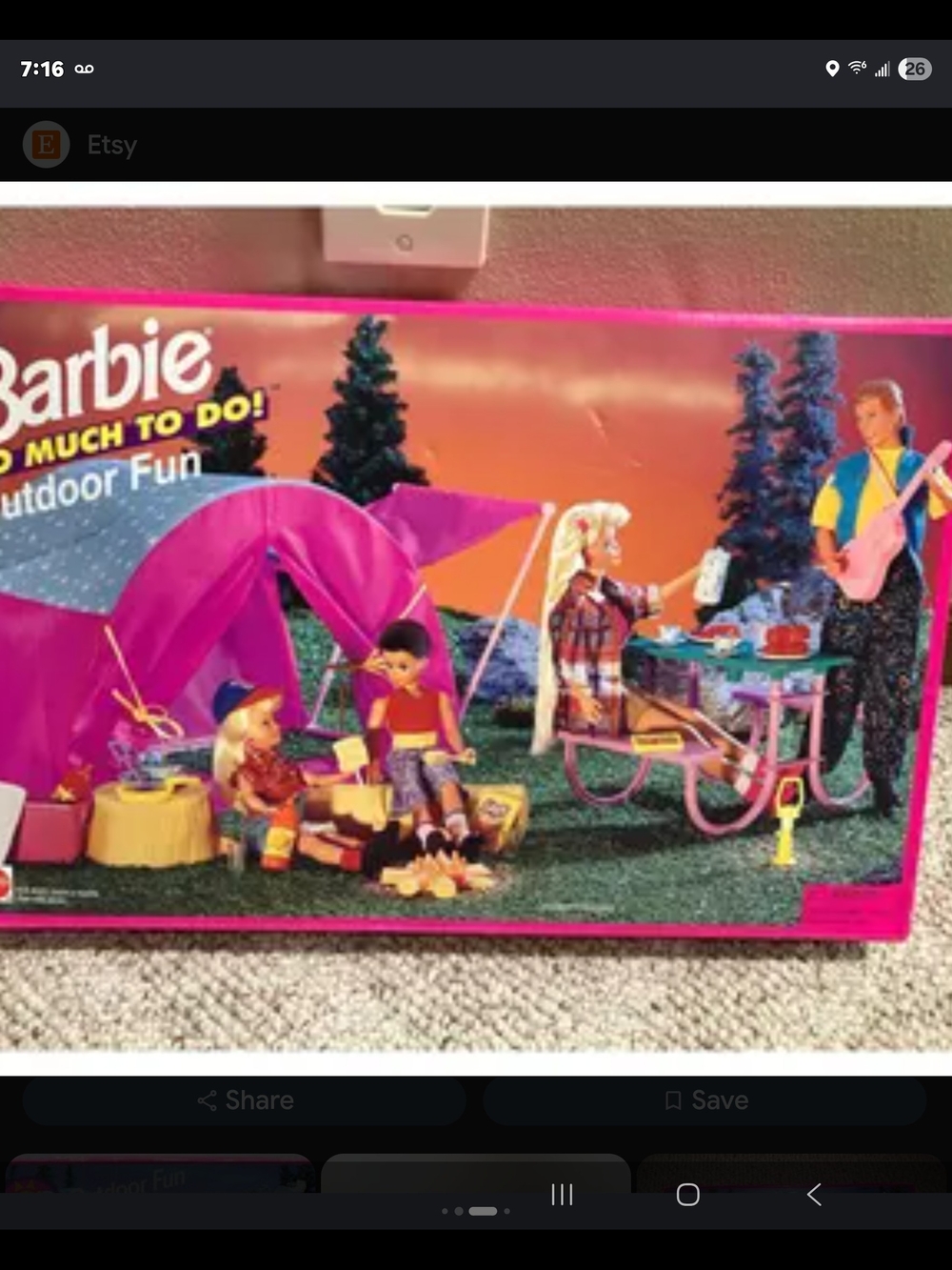 1993 Camp Barbie And Mattel 1995 Barbie So Much To Do Outdoor Fun Tent almost bo